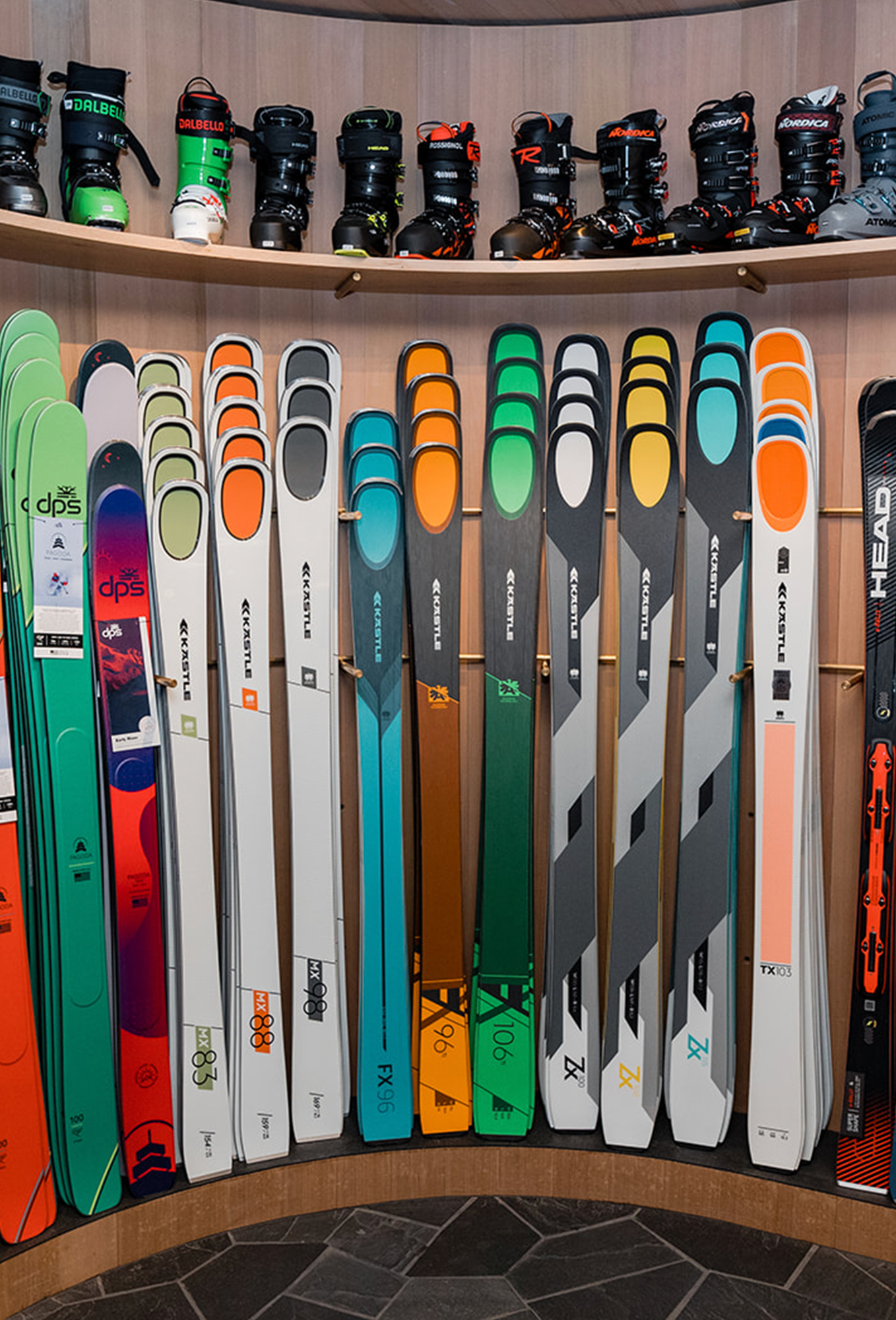 Skis in Mudroom